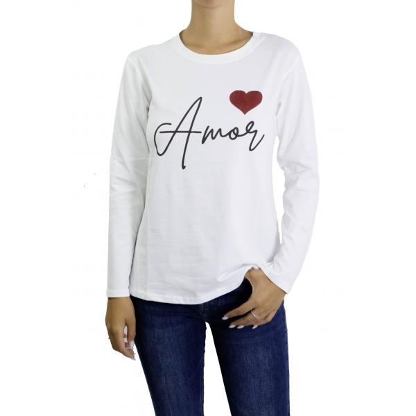 t shirt con stampa Amor 